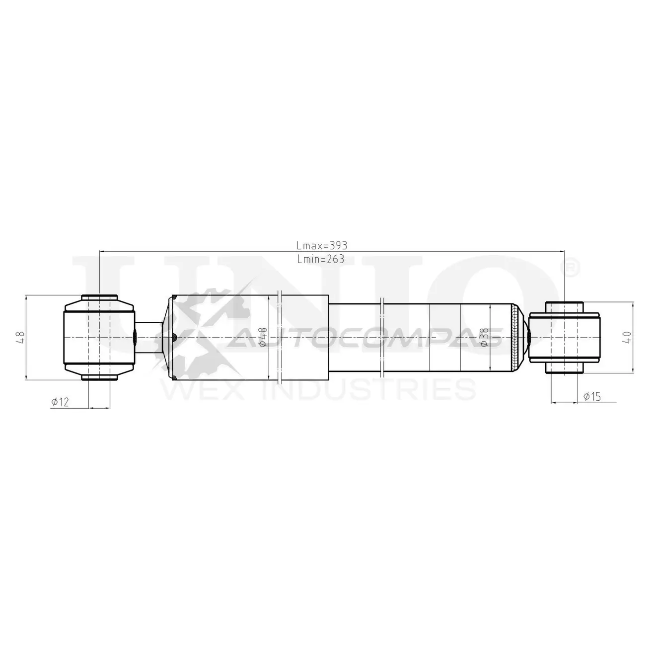Амортизатор газовый задней подвески UNIO 1441312772 B 0ZIC SAB-10488