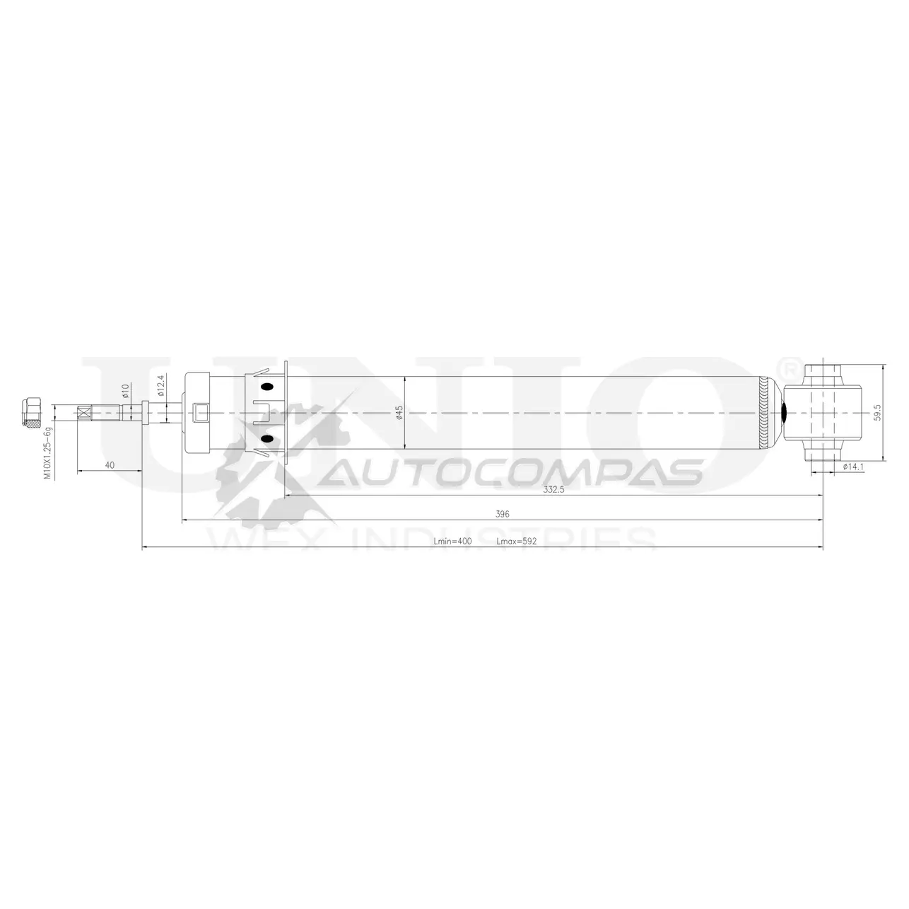 Амортизатор газовый задней подвески UNIO 77I C8 SAB-10758 1441312777