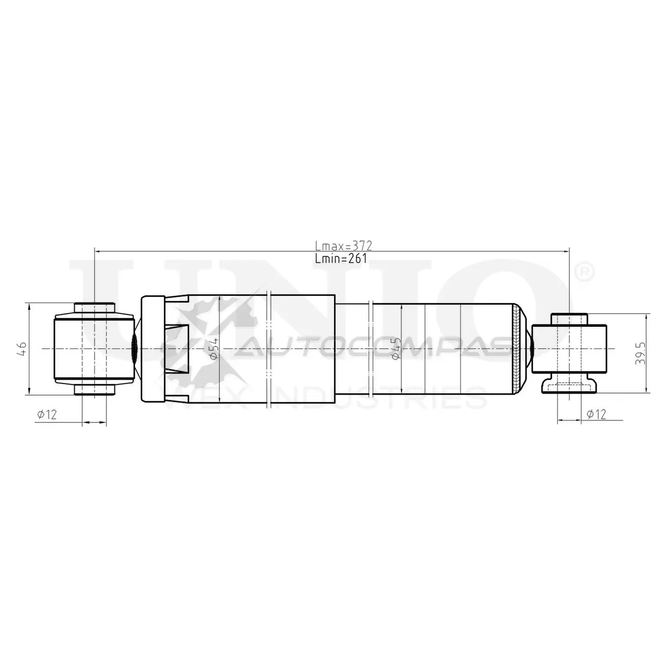 Амортизатор газовый задней подвески UNIO WP E7BNI 1441312787 SAB-10421
