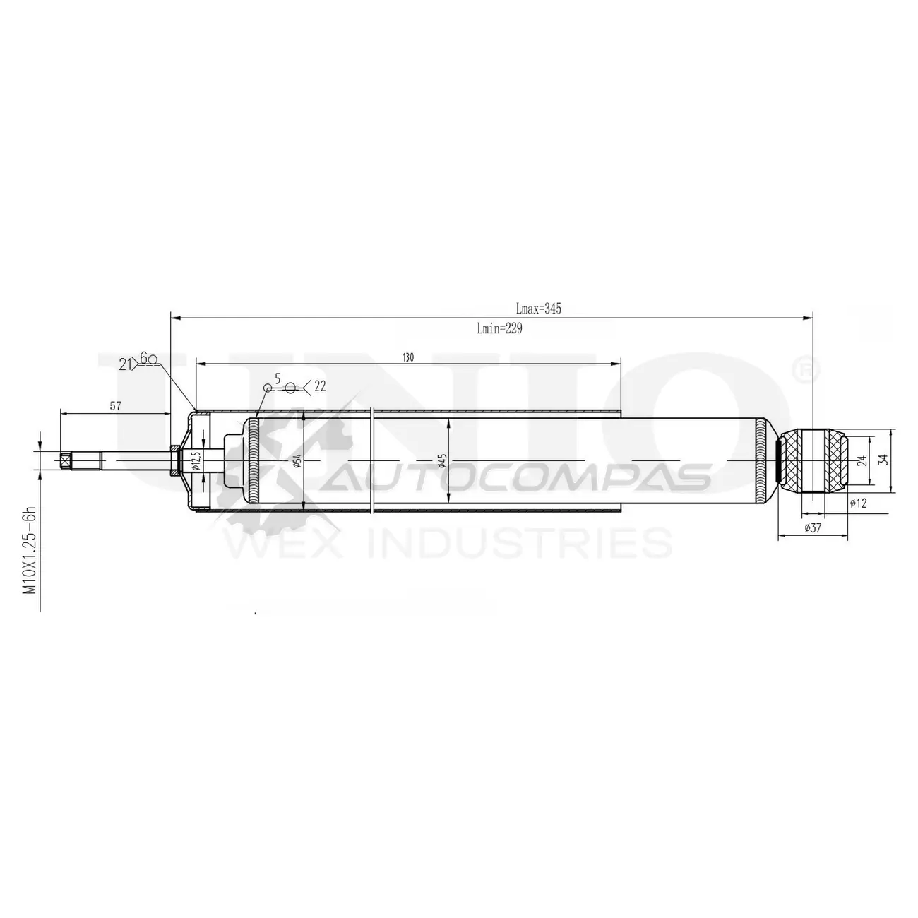 Амортизатор газовый передней подвески UNIO JYLC O 1441312907 SAB-10511