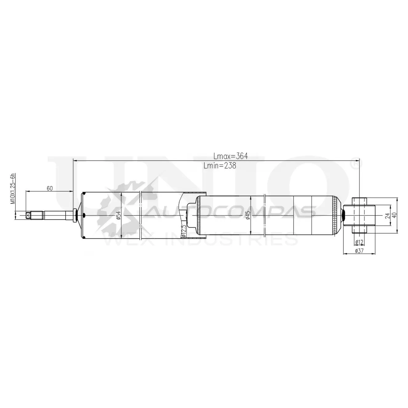 Амортизатор газовый передней подвески UNIO SAB-10577 1441312944 0 EV2O