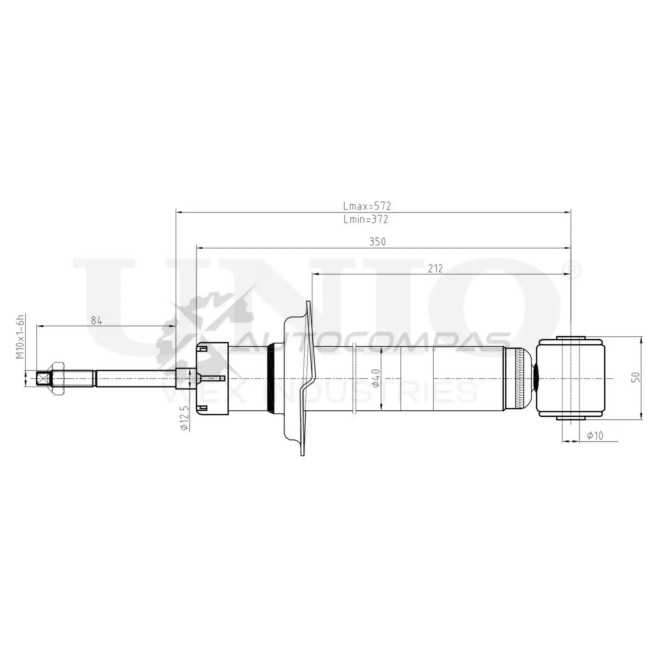 Амортизатор масляный задней подвески UNIO TK 36SRT SAB-20017 1441313338