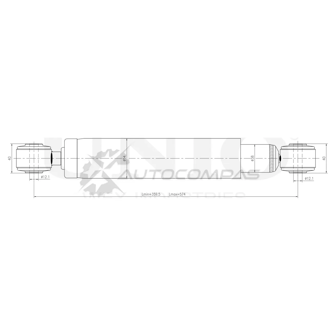 Амортизатор масляный задней подвески UNIO O56 6WD SAB-20018 1441313339