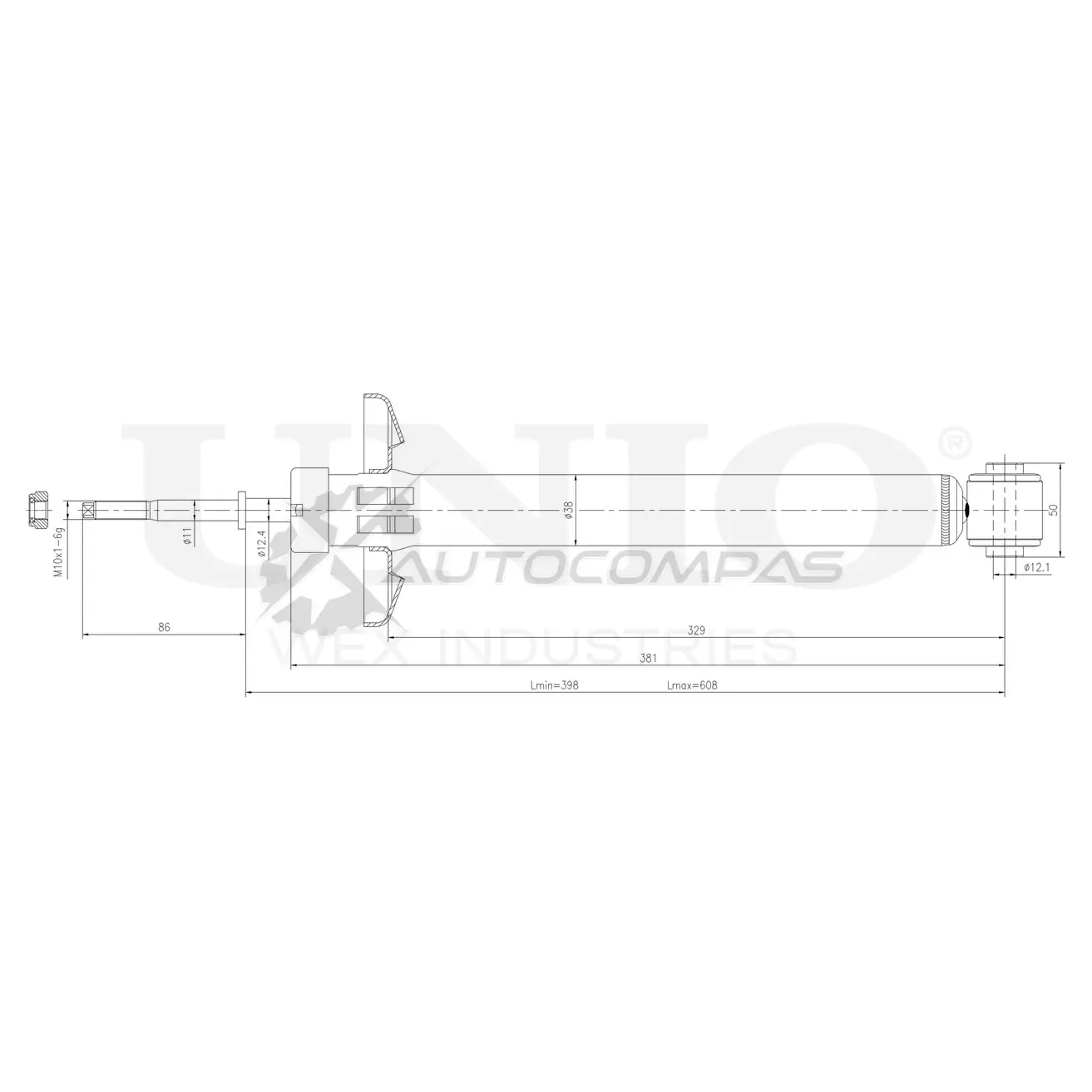 Амортизатор масляный задней подвески UNIO 8E H8IZ SAB-20021 1441313340