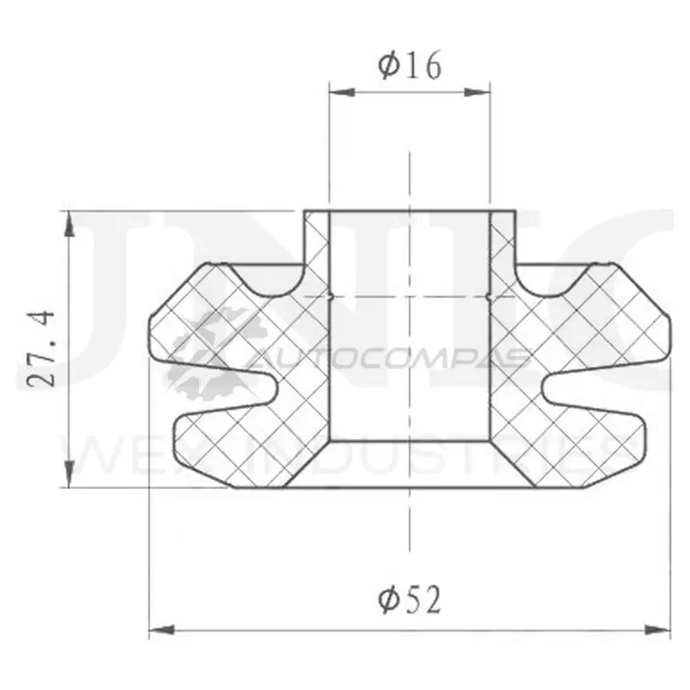Втулка заднего амортизатора UNIO RMP-10166 9K NI1 1441313456