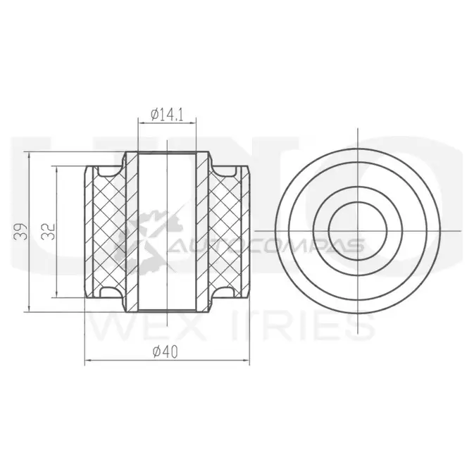 Втулка переднего амортизатора UNIO QYH WFSE RMP-10060 1441313546