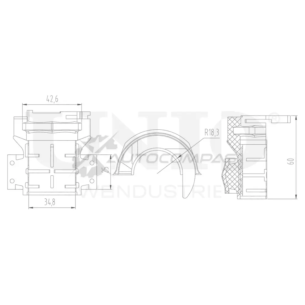 Втулка переднего стабилизатора UNIO RMP-10223 AGL0U X0 1441313629