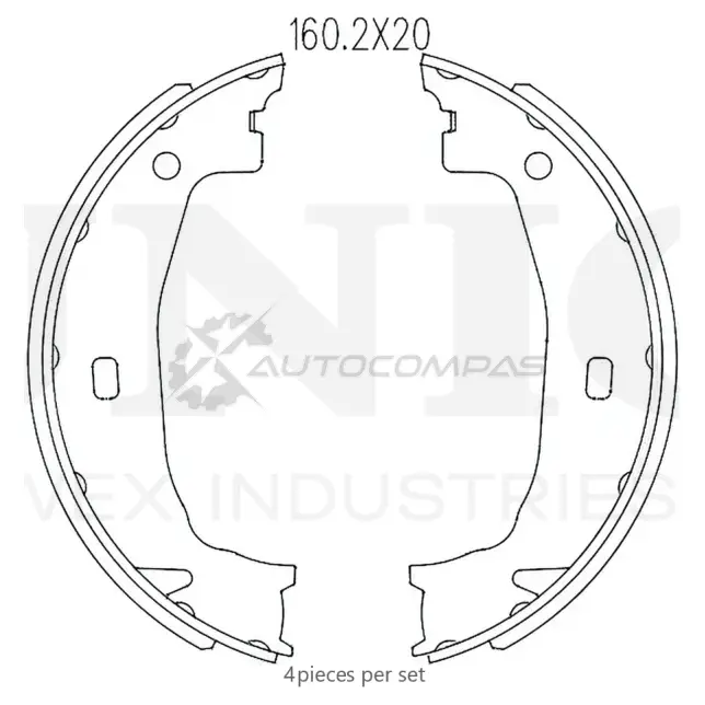 Колодки тормозные барабанные задние UNIO HZM K1GZ BRP-10065 1441314489