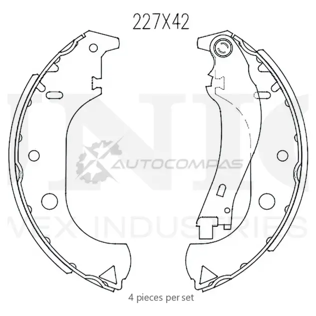 Колодки тормозные барабанные задние UNIO 1441314518 BRP-10069 ARZK 7
