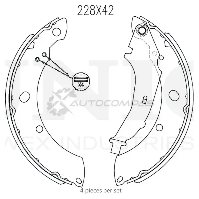 Колодки тормозные барабанные задние UNIO SN I5SQI BRP-10063 1441314522