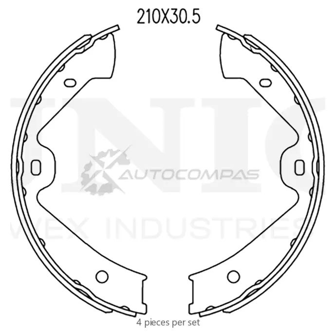 Колодки тормозные барабанные задние UNIO BRP-10030 MH8Y5 NH 1441314536 изображение 0