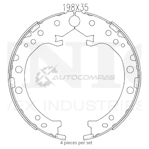 Колодки тормозные барабанные задние UNIO BRP-10042 1441314544 O F79YMI