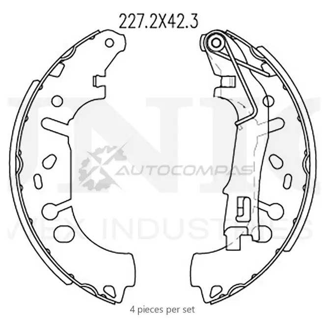 Колодки тормозные барабанные задние UNIO MF IYHEO BRP-10009 1441314545 изображение 0