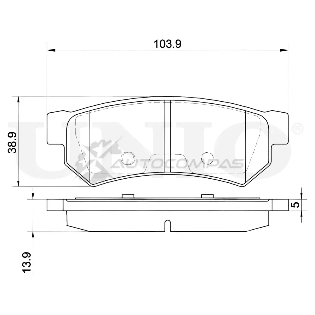 Колодки тормозные дисковые задние UNIO 8BK JO BRP-20400 1441314596