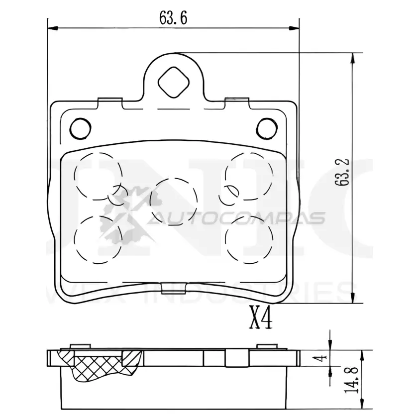 Колодки тормозные дисковые задние UNIO YD 6ON92 1441314691 BRP-20428