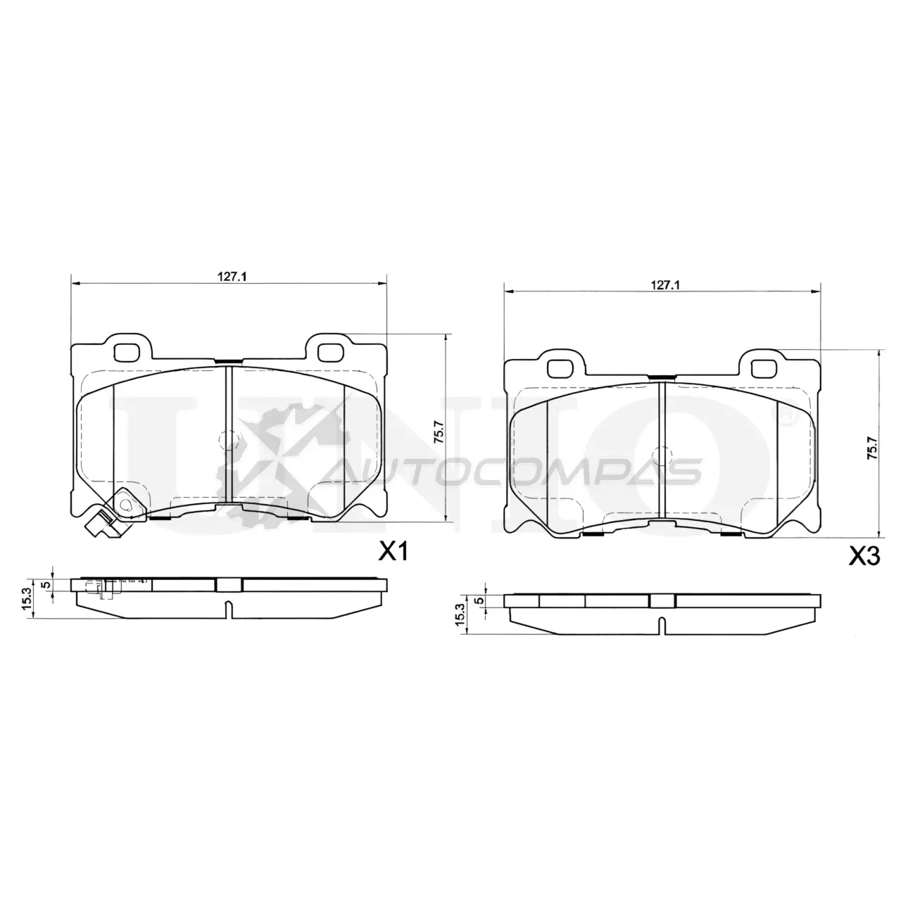 Колодки тормозные дисковые передние UNIO 1441314897 I EB2HW BRP-20366