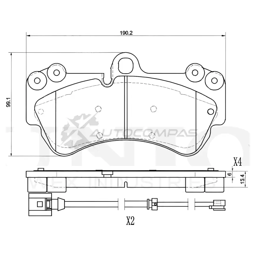 Колодки тормозные дисковые передние UNIO 1441314926 BRP-20356 SR Z4F6B