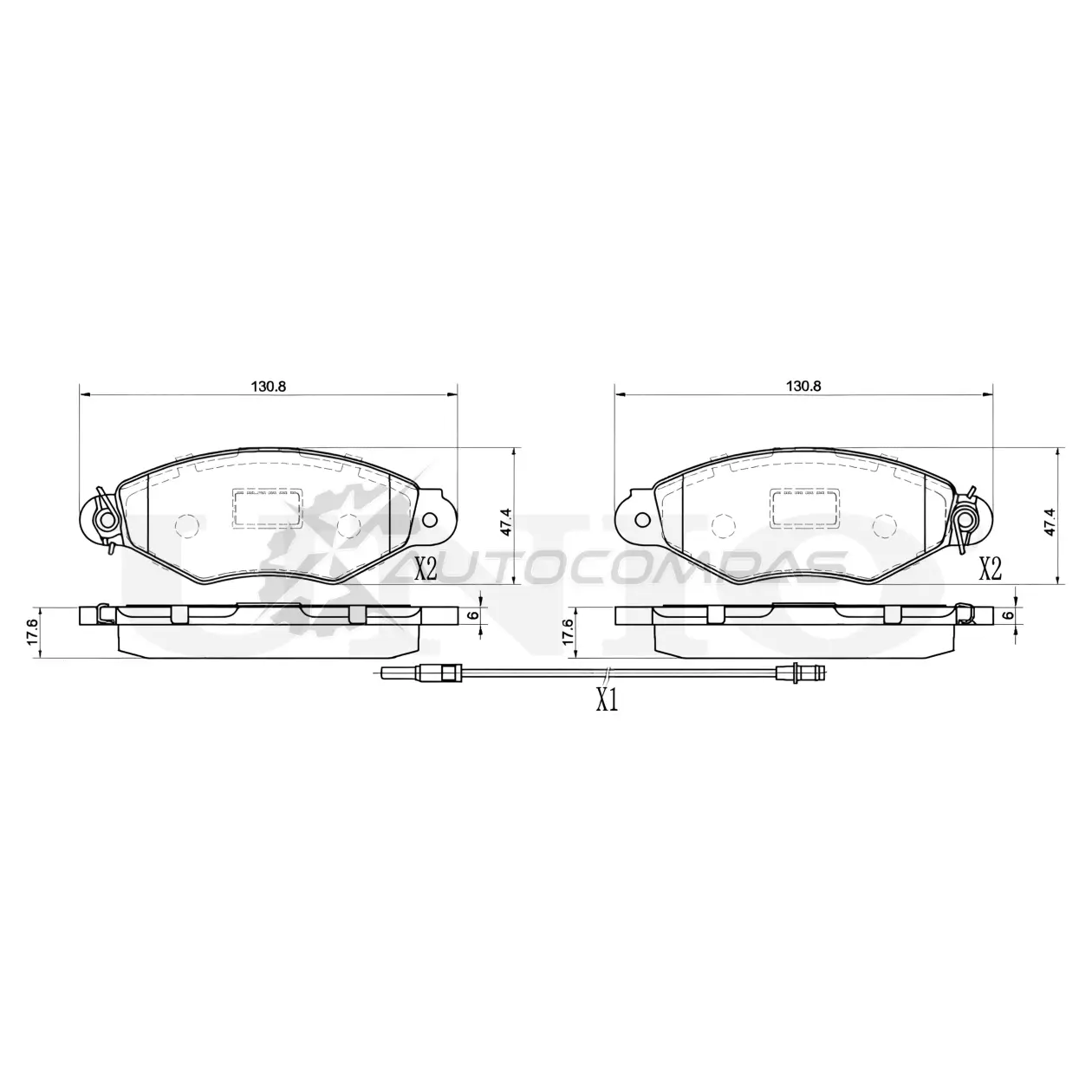 Колодки тормозные дисковые передние с датчиком UNIO KUL 6R BRP-20036 1441315053