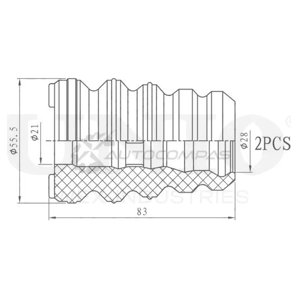 Комплект отбойников (2 шт.) UNIO 1441315085 DUC-40014 NJV O6P
