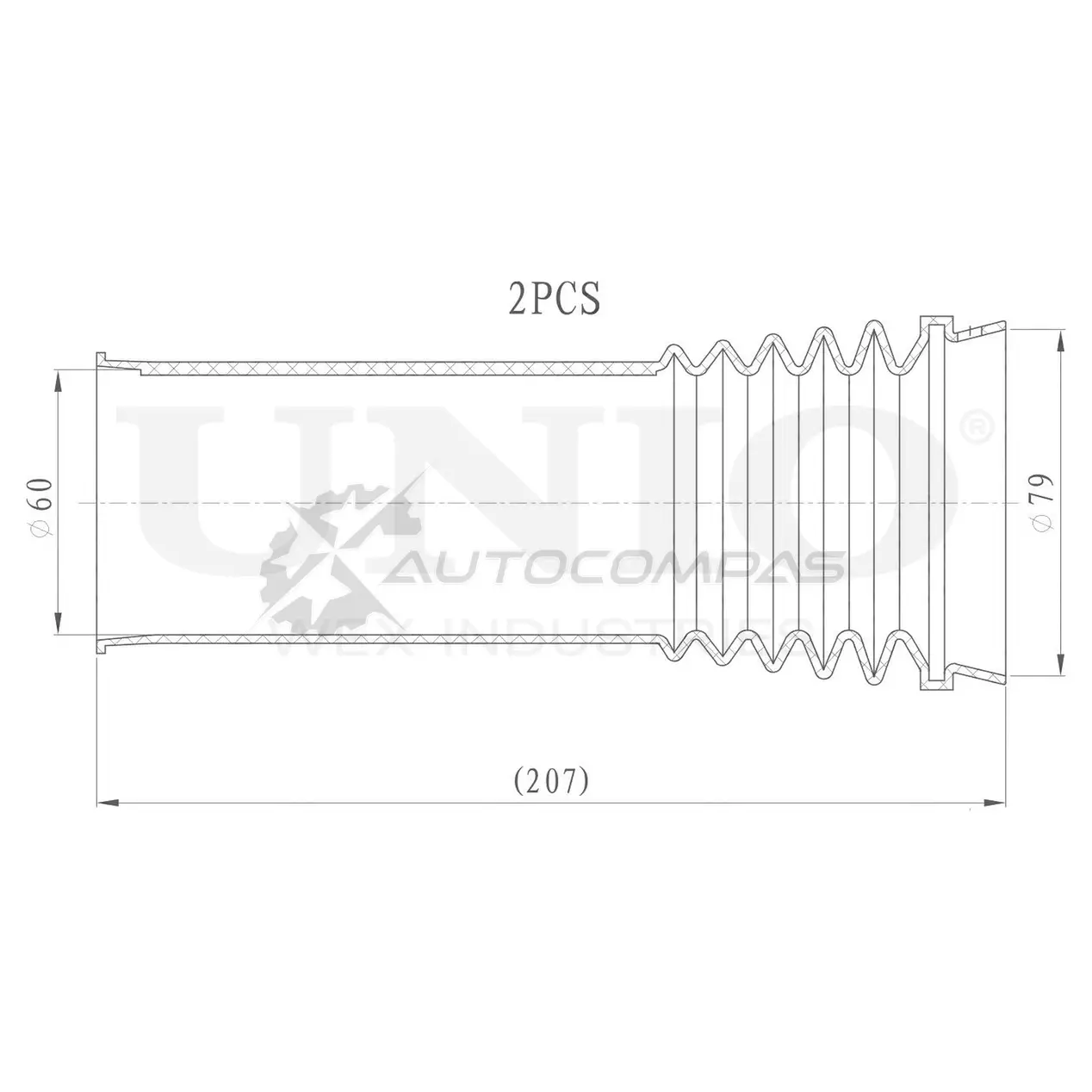 Комплект пыльников (2 шт.) UNIO R LFWFZ 1441315186 DUC-50054