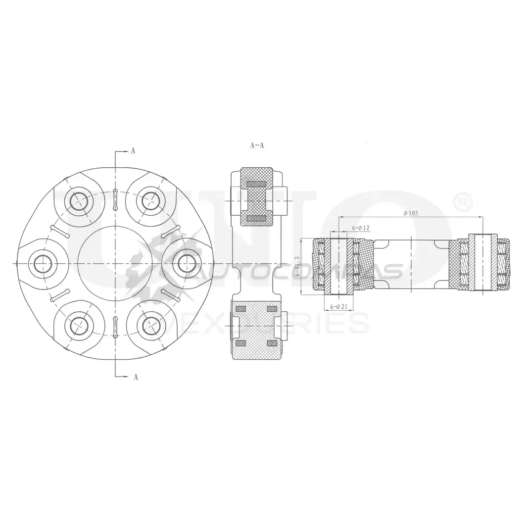 Муфта карданного вала UNIO 1JYF G3I 1441315314 RMP-12502