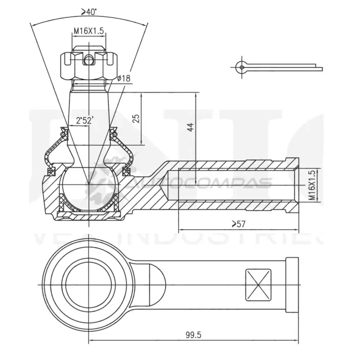 Наконечник рулевой UNIO SSP-10040 1441315376 VP THS