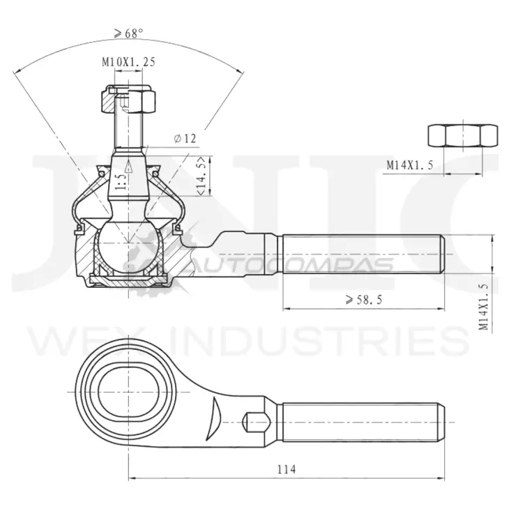 Наконечник рулевой правый UNIO SSP-10069 1441315494 IFA XT