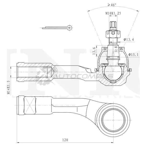 Наконечник рулевой правый UNIO 1441315535 SSP-10177 WVLAA 08