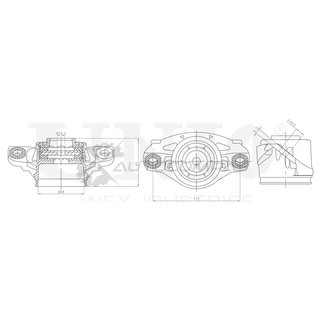 Опора амортизатора задняя UNIO X Q9LIMQ RMP-13149 1441315544