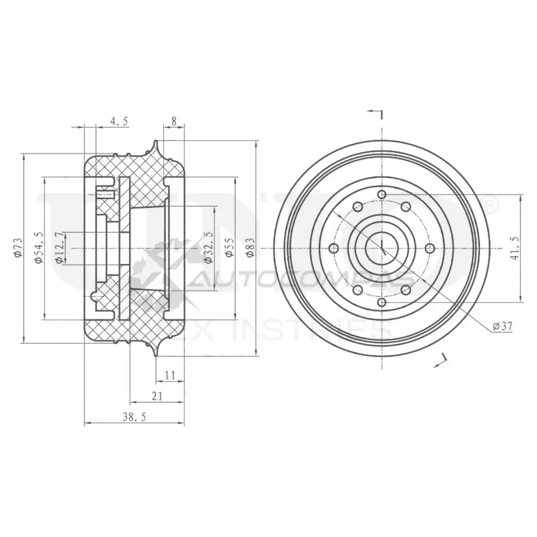 Опора амортизатора задняя UNIO Q2 TDV5 RMP-13036 1441315559