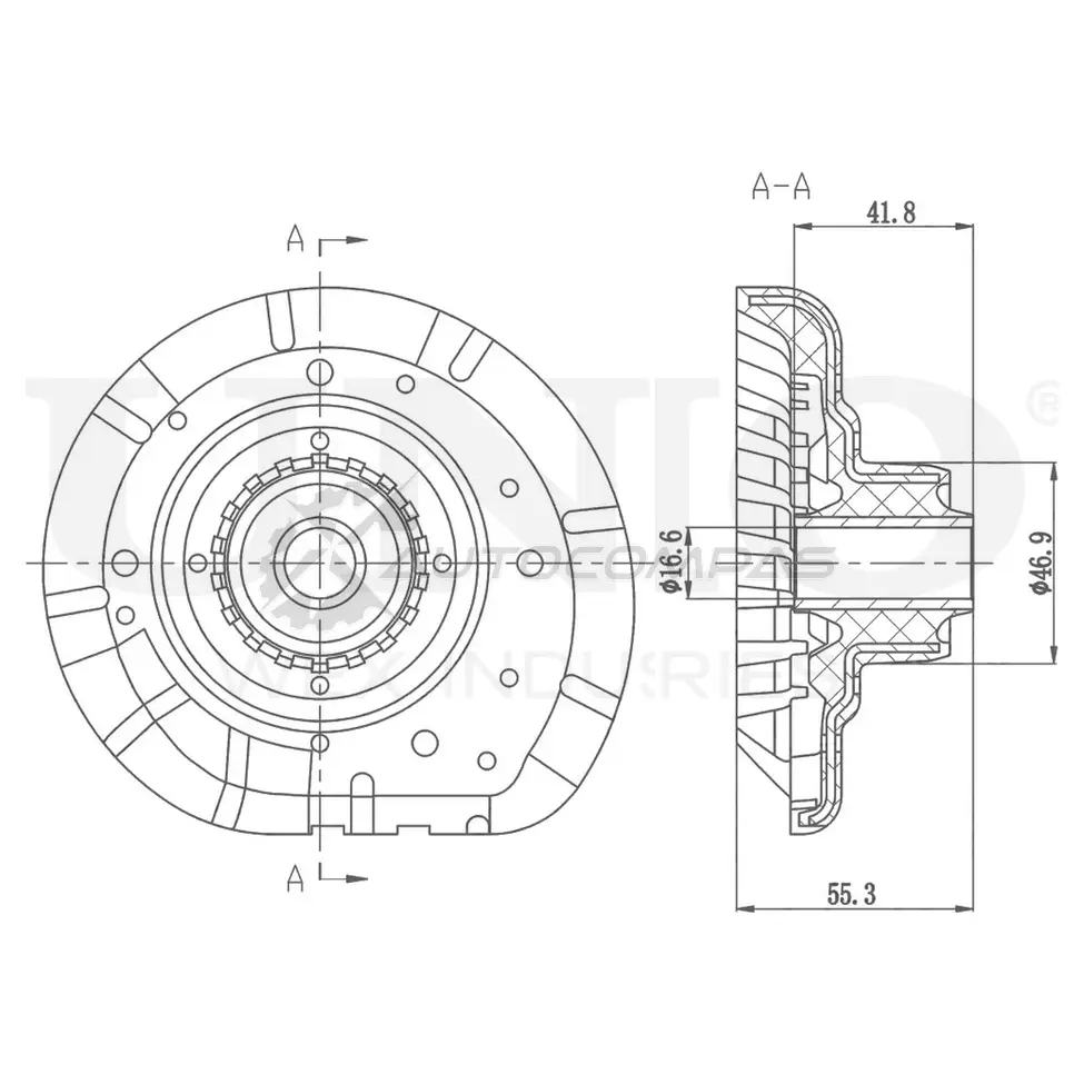 Опора амортизатора передняя UNIO RMP-13119 Q FU5DGM 1441315583