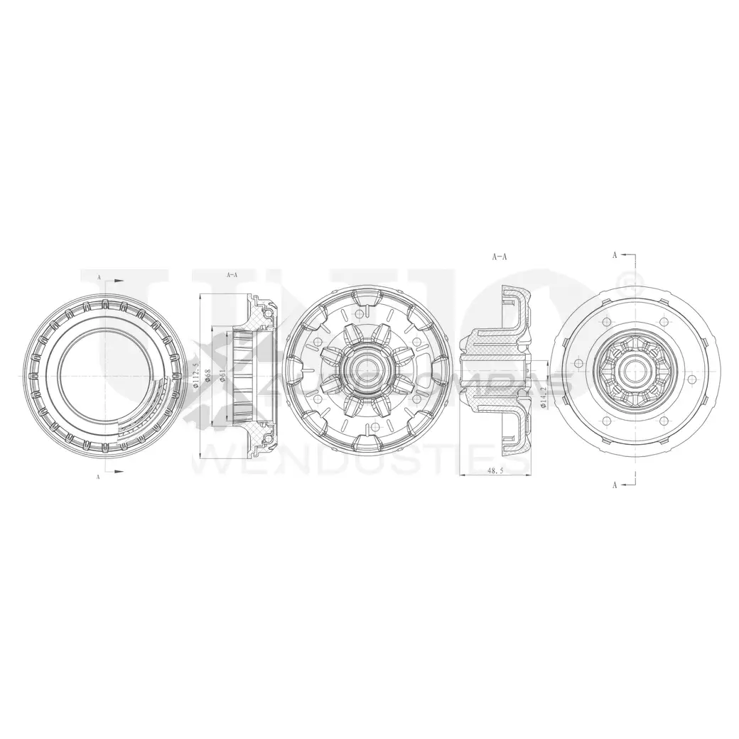 Опора амортизатора передняя UNIO RMP-13133 1441315586 3H 433