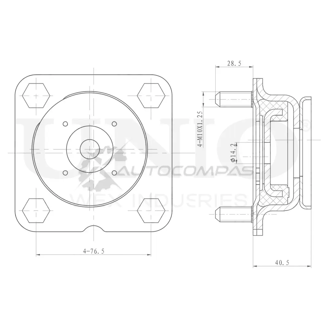 Опора амортизатора передняя UNIO JK XNBK8 1441315613 RMP-13098
