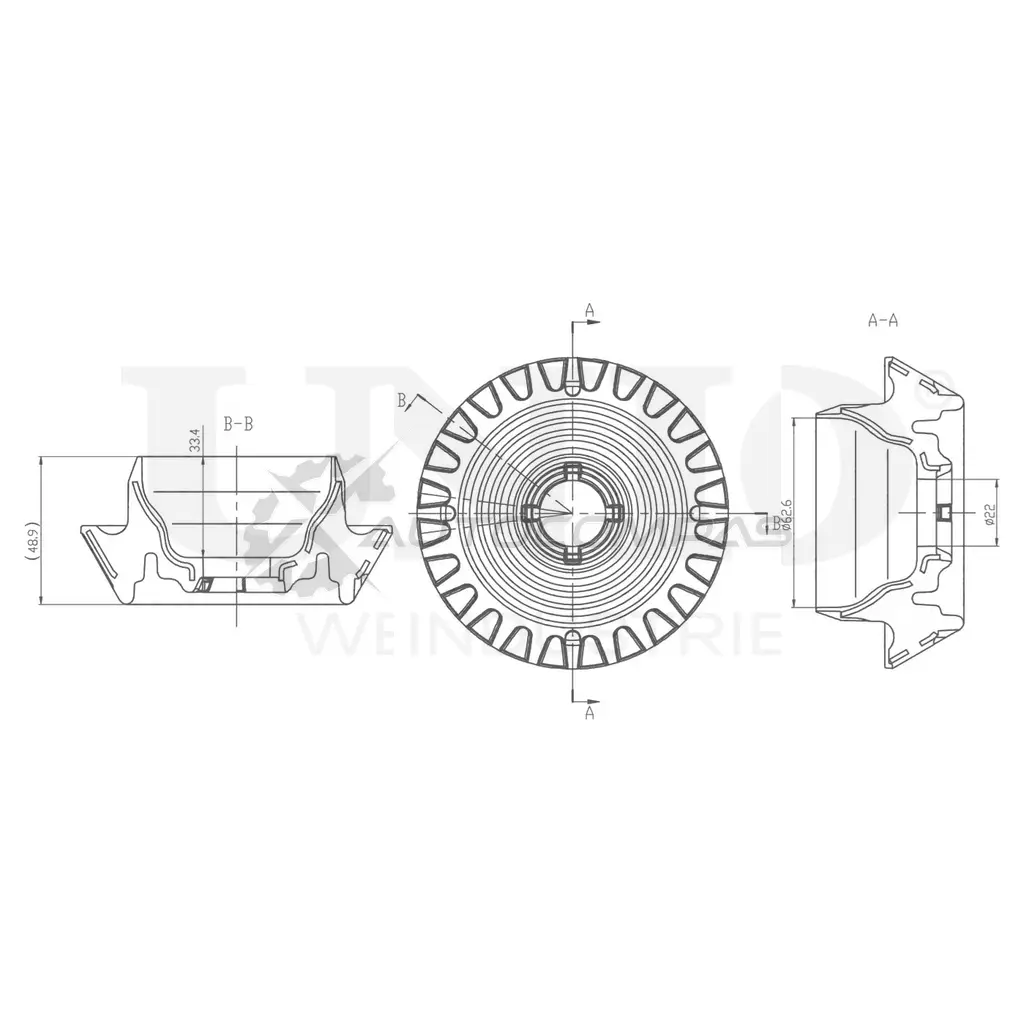 Опора амортизатора передняя UNIO H QBD7 1441315614 RMP-13047