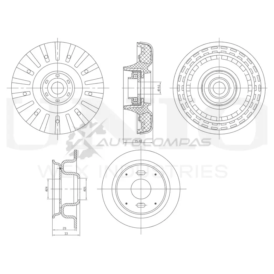 Опора амортизатора передняя UNIO RMP-13140 X C7RO 1441315616