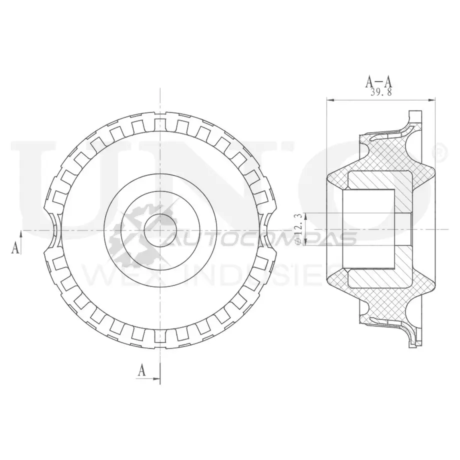 Опора амортизатора передняя UNIO RMP-13003 1441315627 Y0 U33