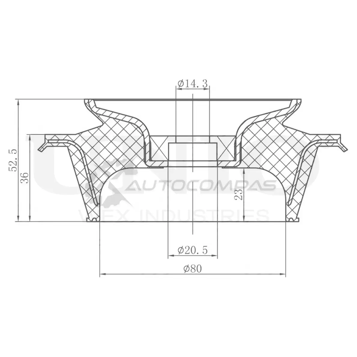 Опора амортизатора передняя UNIO X08 FK 1441315656 RMP-13081