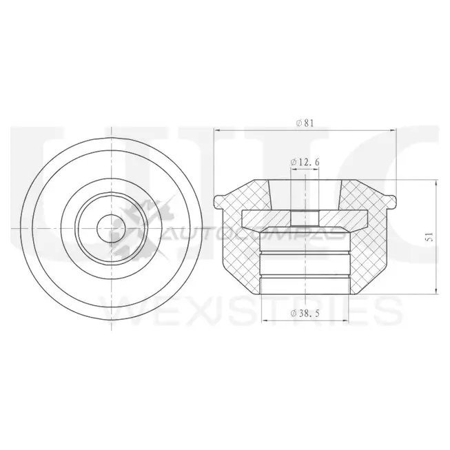Опора амортизатора передняя UNIO QV64 3 1441315665 RMP-13009
