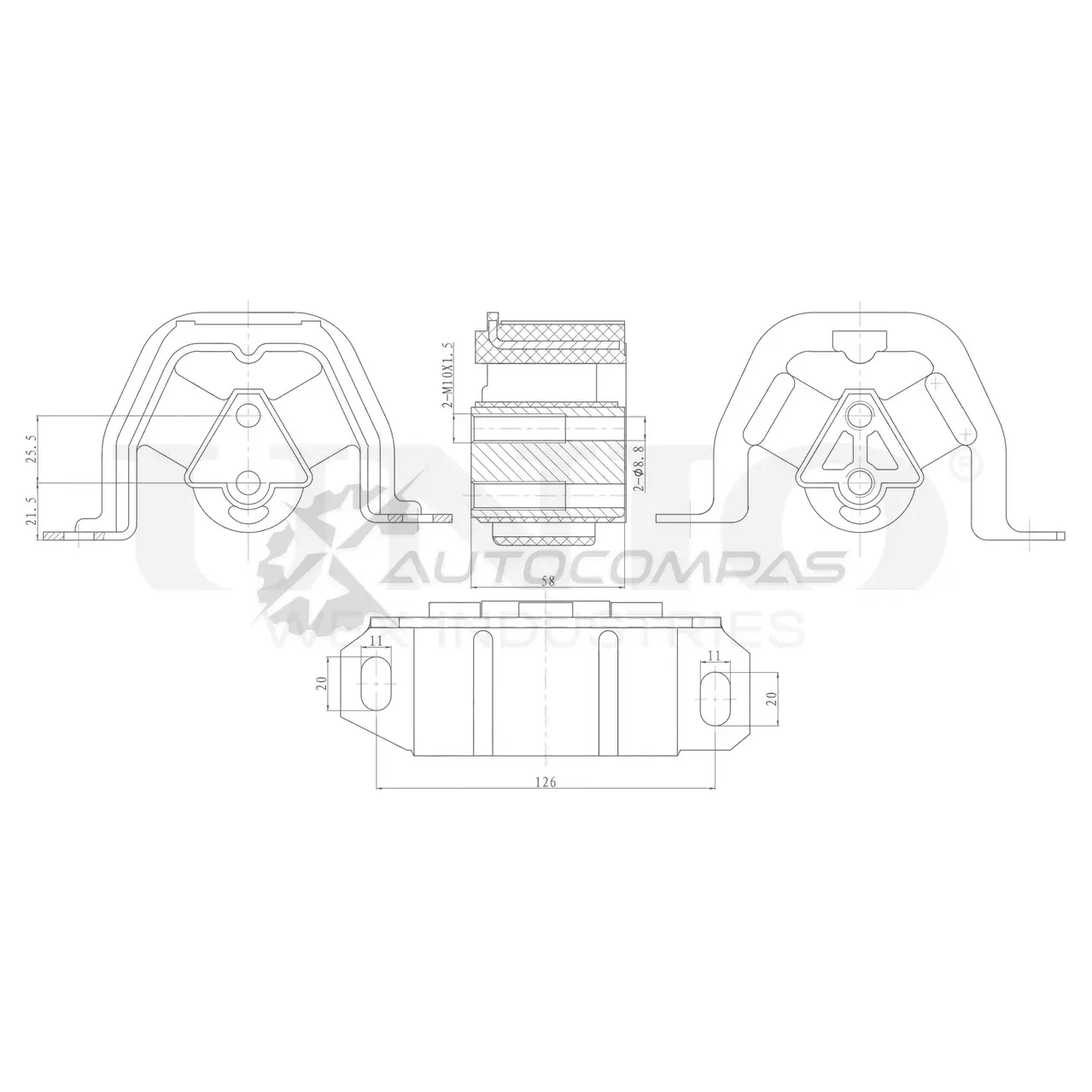 Опора двигателя левая UNIO TYQ WML RMP-15052 1441315760