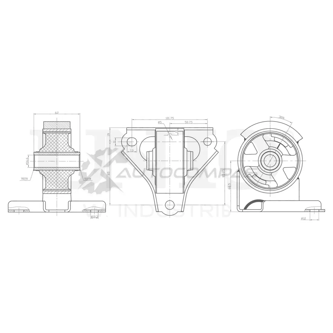 Опора двигателя передняя UNIO GR YHE RMP-15062 1441315770