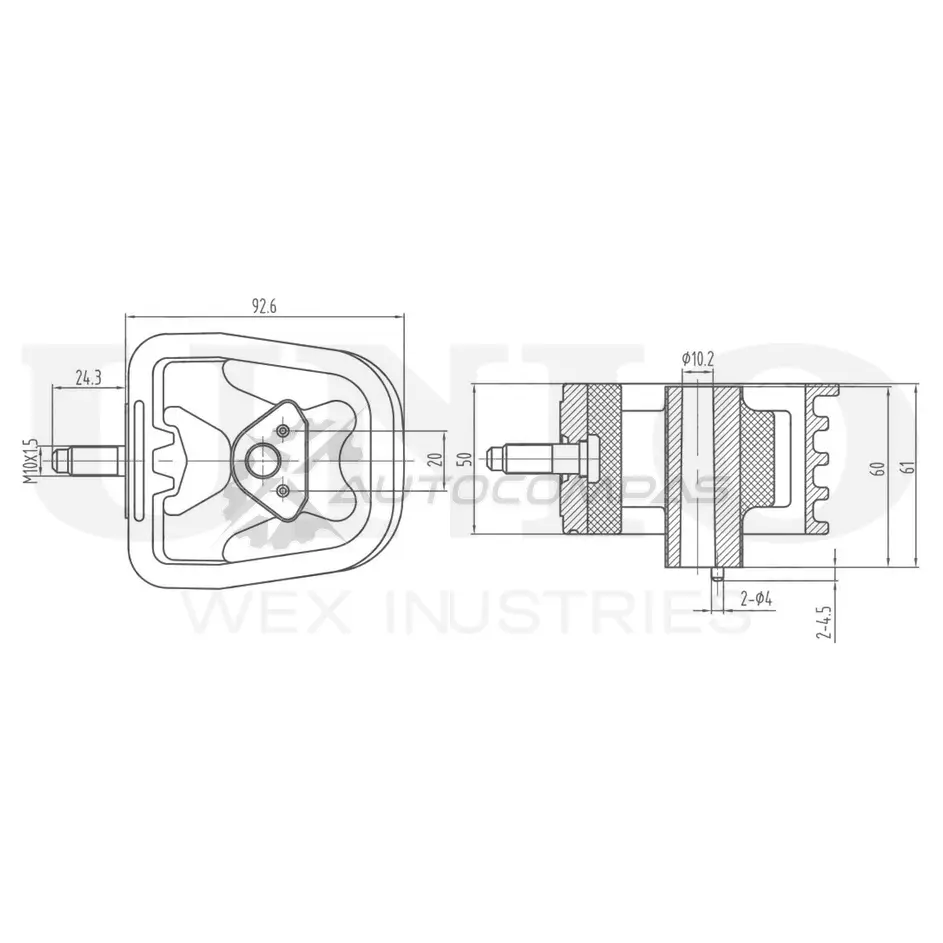 Опора двигателя передняя UNIO RMP-15046 1441315771 66F8FT 5