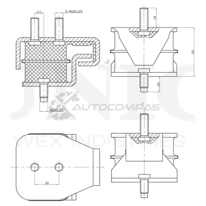 Опора двигателя передняя UNIO RMP-15091 1441315776 SVX92 DV
