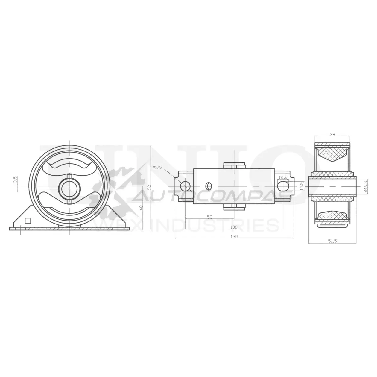 Опора двигателя передняя UNIO G6 JSNY 1441315777 RMP-15070