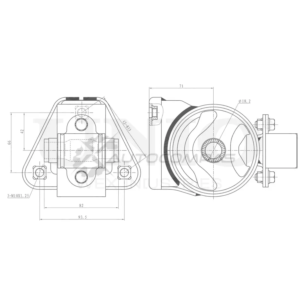 Опора двигателя передняя UNIO RMP-15022 RE5KP V 1441315784