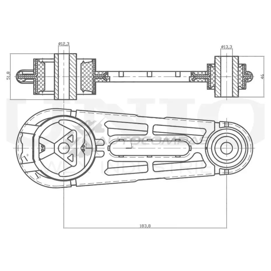 Опора двигателя передняя левая UNIO 1441315795 RMP-15087 G LM3M