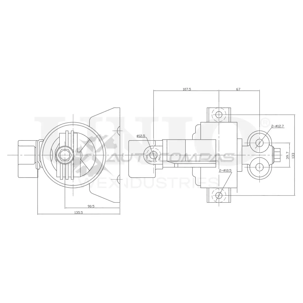 Опора двигателя передняя левая UNIO 1441315798 B40U 4P RMP-15096