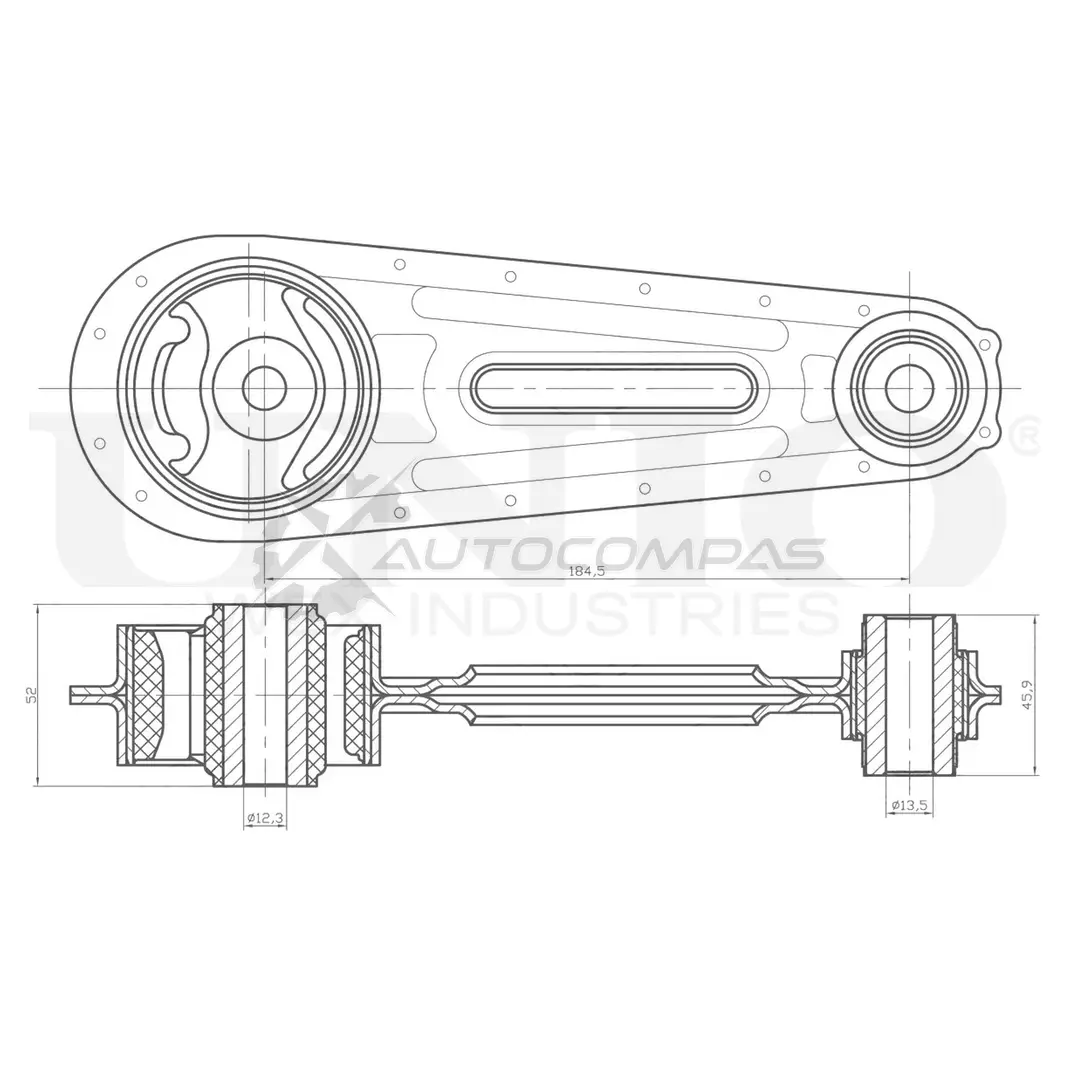 Опора двигателя передняя левая UNIO 1441315802 XJ ZX9 RMP-15124