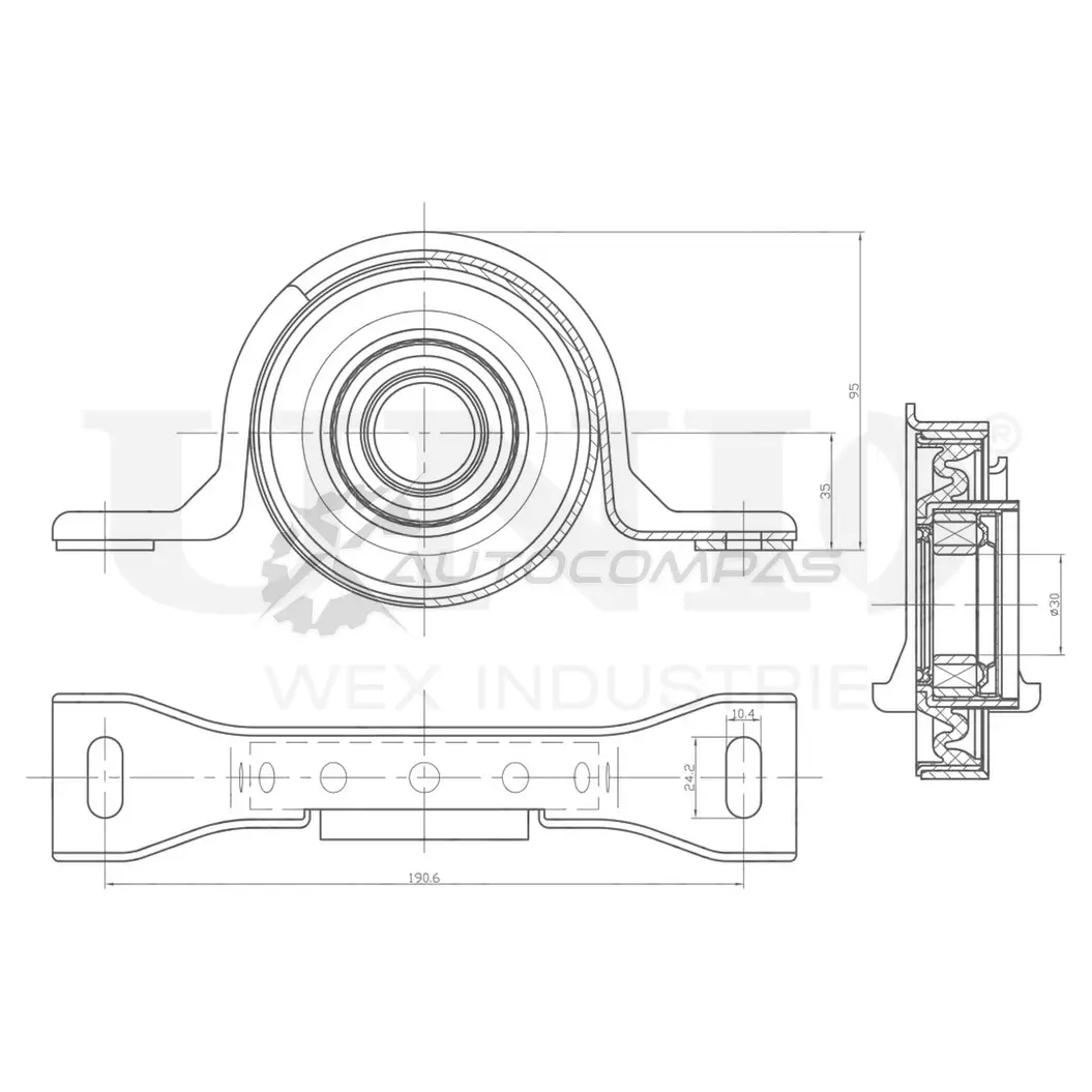 Опора карданного вала UNIO 1441315854 RMP-15178 7LXC MW0 изображение 0