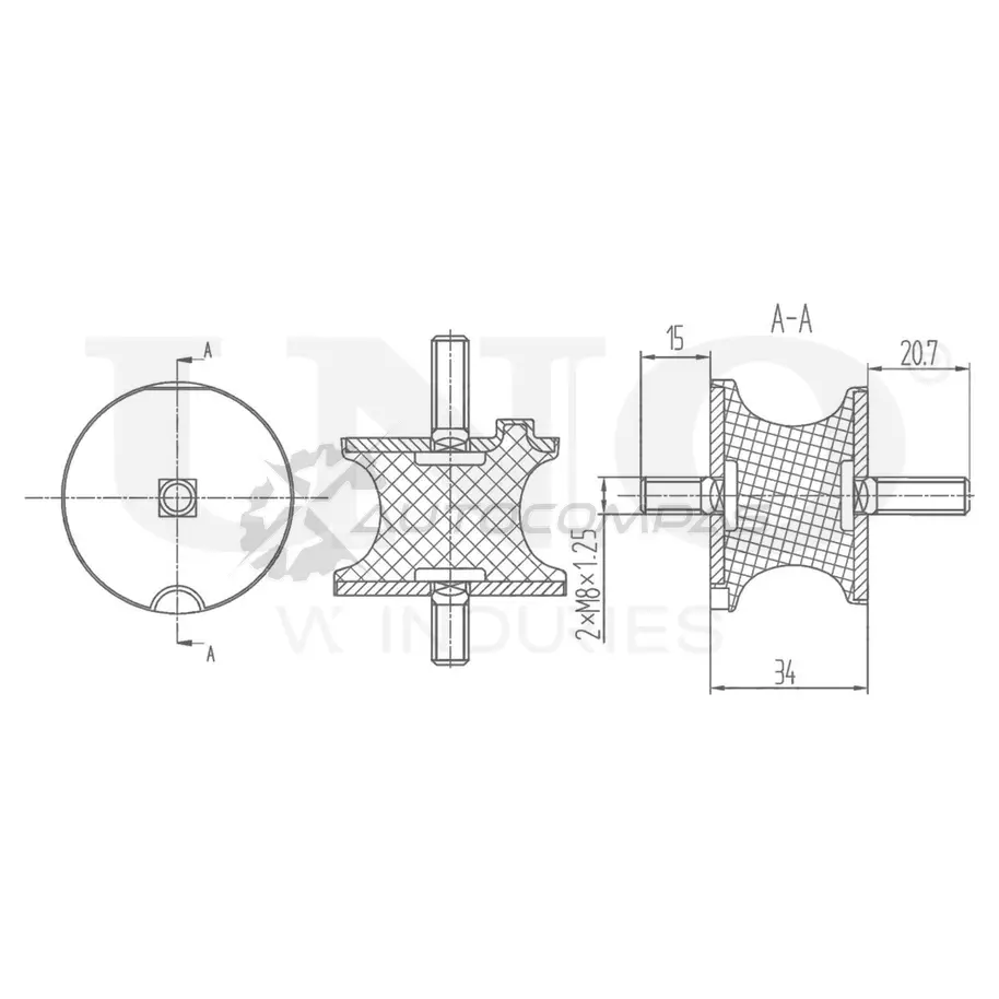 Опора КПП UNIO FHOFR W 1441315864 RMP-15003