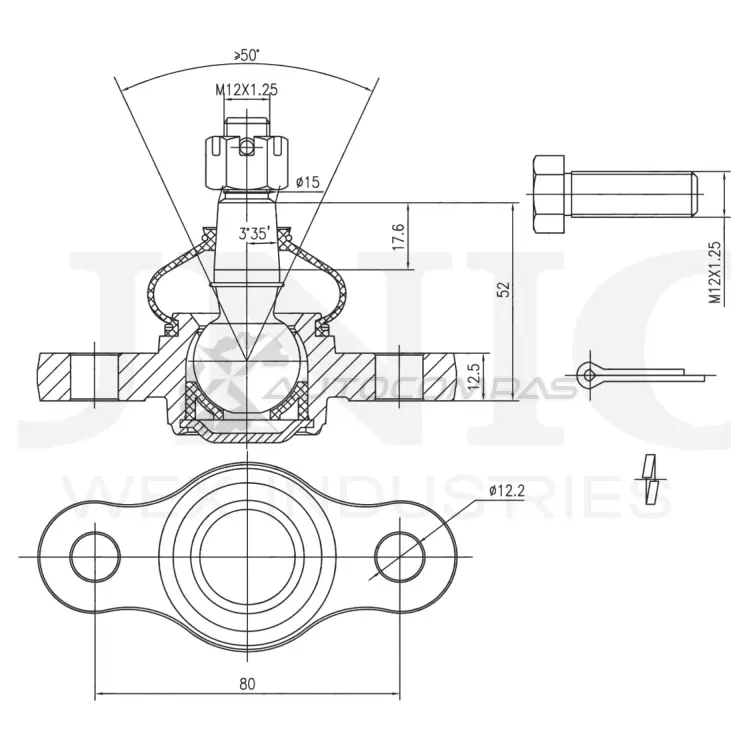 Опора шаровая передняя нижняя UNIO SSP-20061 1441315990 G E5REAI